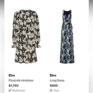 ETRO Floral Silk Mini Dress size 44 fits an 8 or 10 Like New